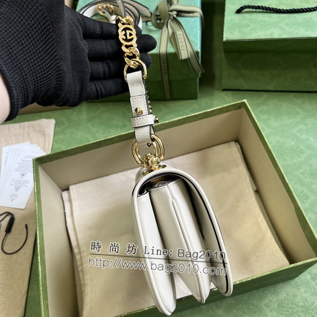 Gucci專櫃古馳最新款Blondie互扣單肩斜挎鏈條女包 jh2313型號：724645